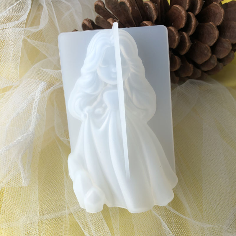 Candle Making Supplies Online - Cetakan lilin silikon putri imut 3D