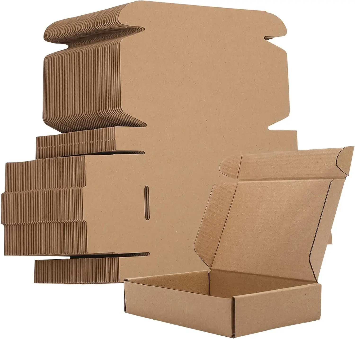 Kraft Paper Box - 20/10 Buah Kotak Bergelombang Mailer, Kotak
