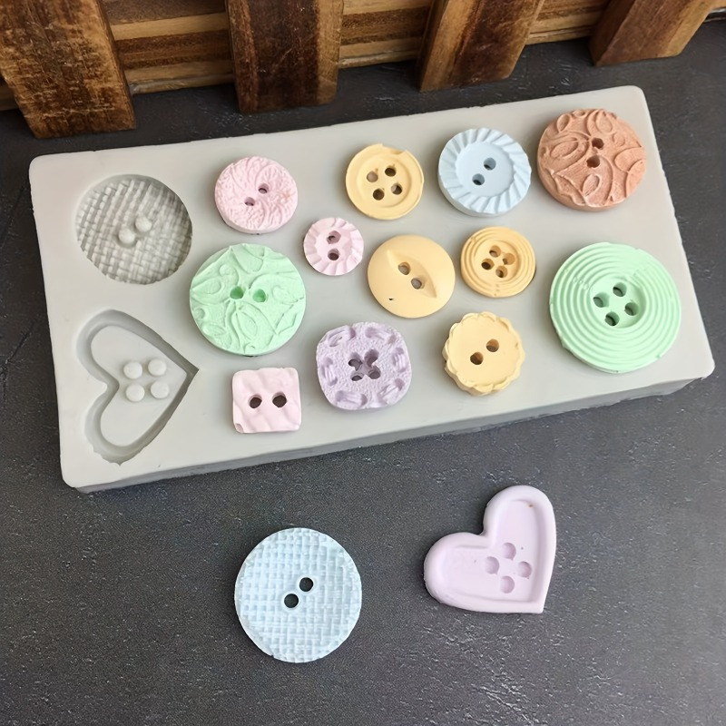 Candle Making Supplies Online - Cetakan Silikon Bentuk Kancing Cetakan Silikon