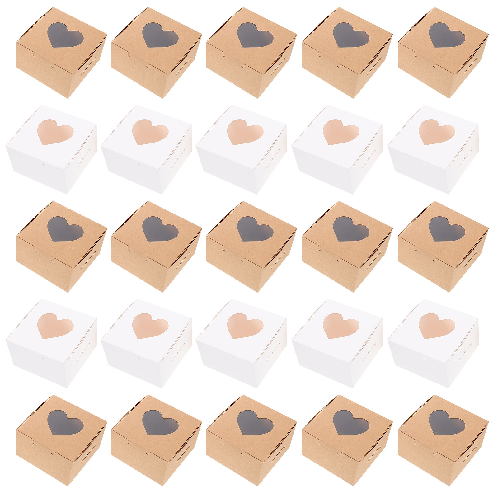 40Pcs Kotak Kemasan Kue Portab - Kraft Paper Box ulasan dan harga