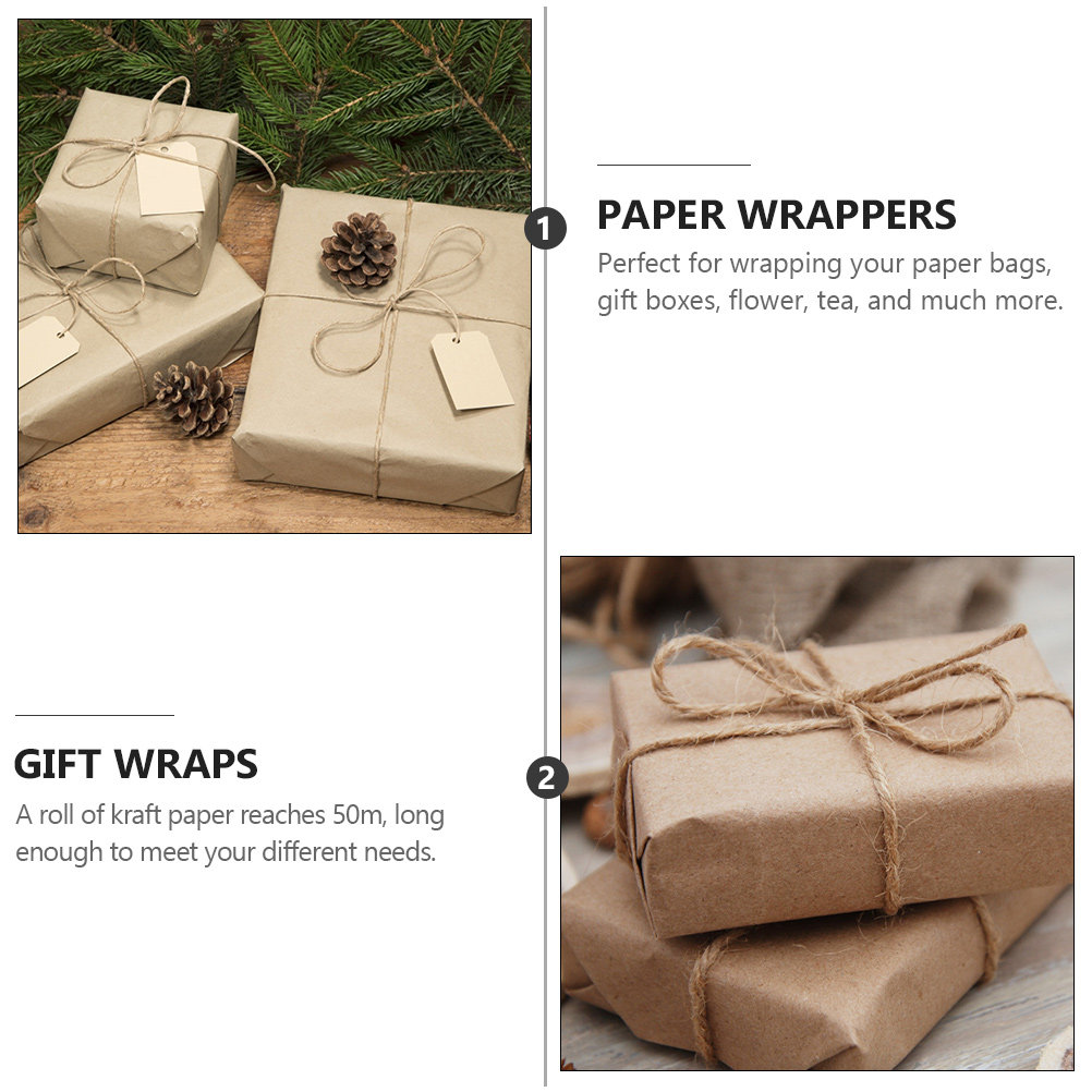 1 Rol Kertas Kraft Coklat 50M  - Kraft Paper Box ulasan dan harga