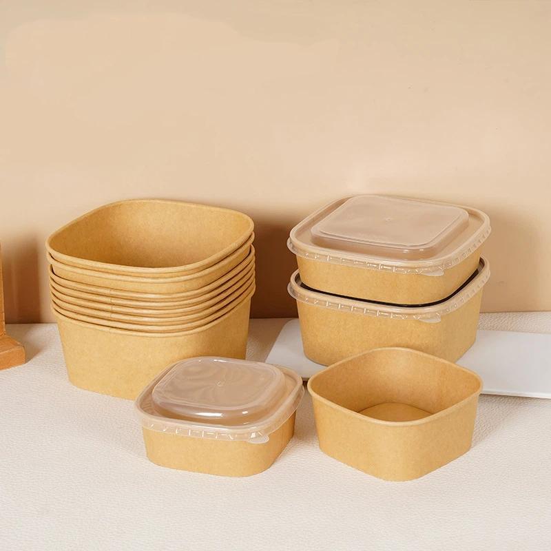10 Buah Kotak Makan Siang Seka - Kraft Paper Box ulasan dan harga
