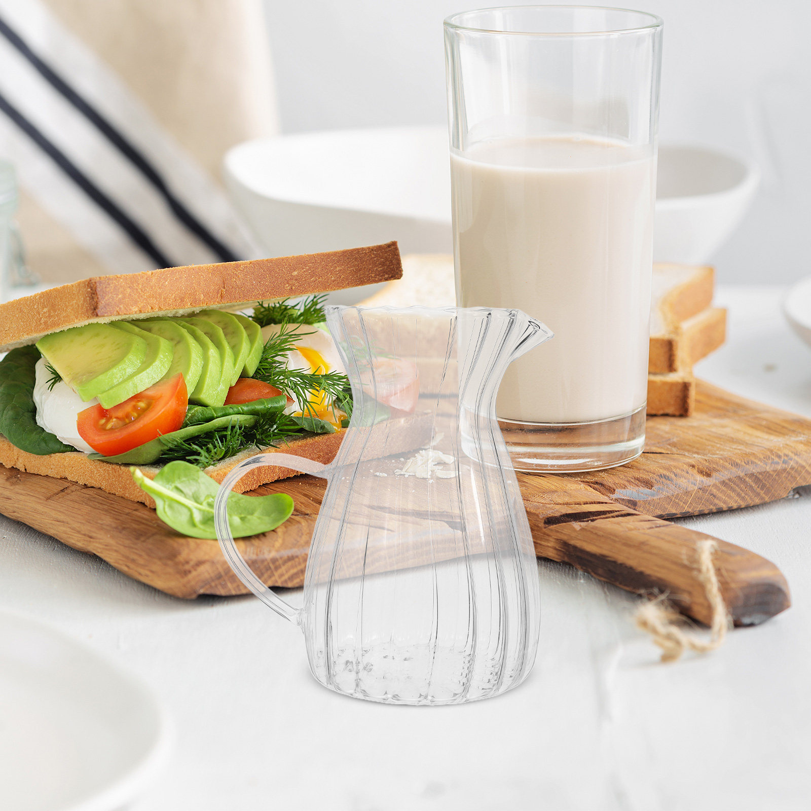 Panci Krim Susu Kaca 500Ml den - Pour Spout Pitcher ulasan dan harga