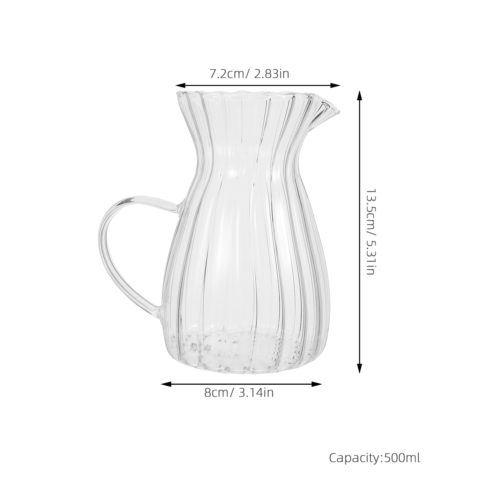 Panci Krim Susu Kaca 500Ml den - Pour Spout Pitcher ulasan dan harga